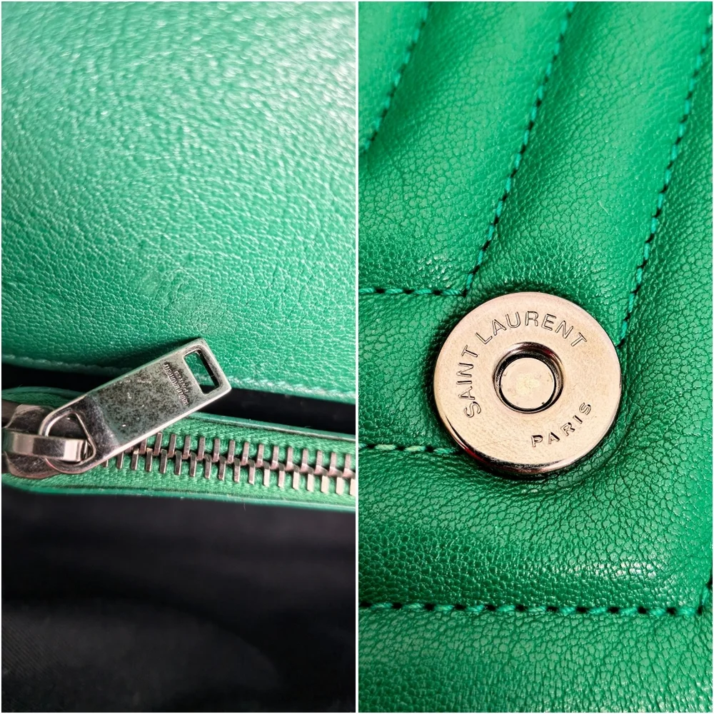 ✨️Authentic Saint Laurent College Medium In Quilted Leather - Picture 5 of 16